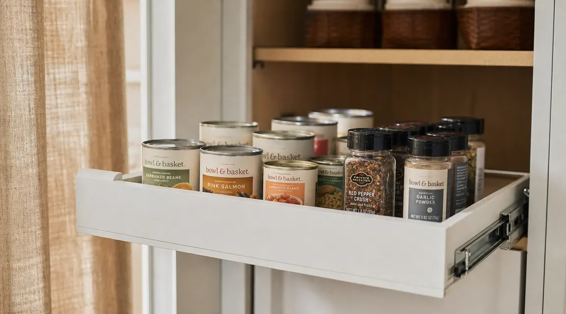 How to Install a Pull-Out Cabinet Shelf Without Drilling (No-Tools Method)